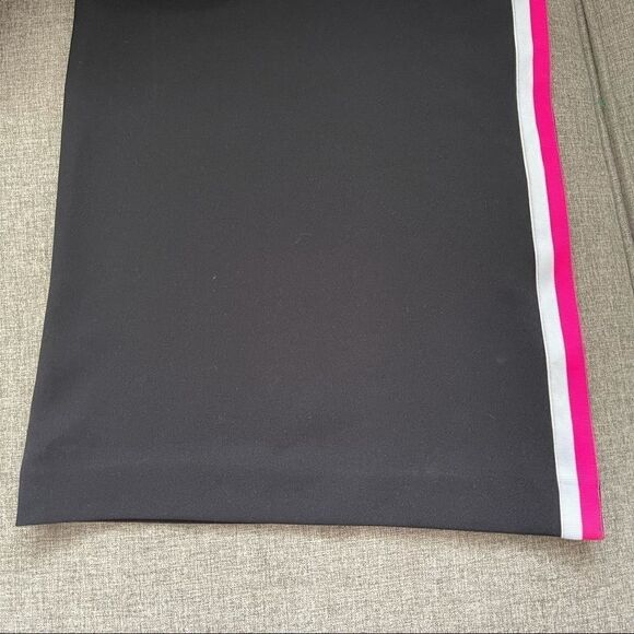 INC Black Wide Leg Pink White Racing Stripe Pants - Picture 9 of 9